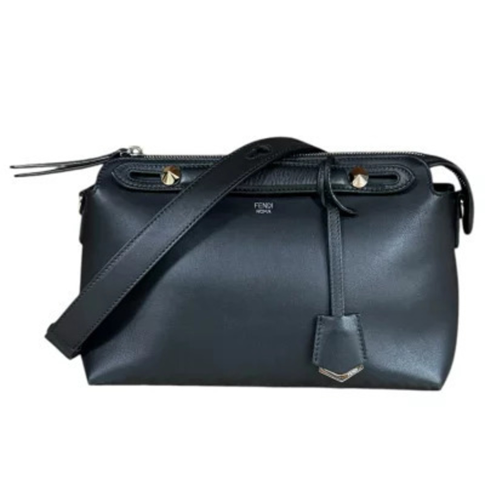 Fendi By The Way Shoulder Bag Leather Black